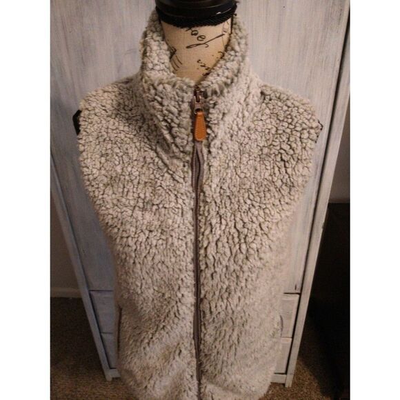 Jess Lea outdoorsy Logan look  faux fur polyester vest light green small - Picture 4 of 11